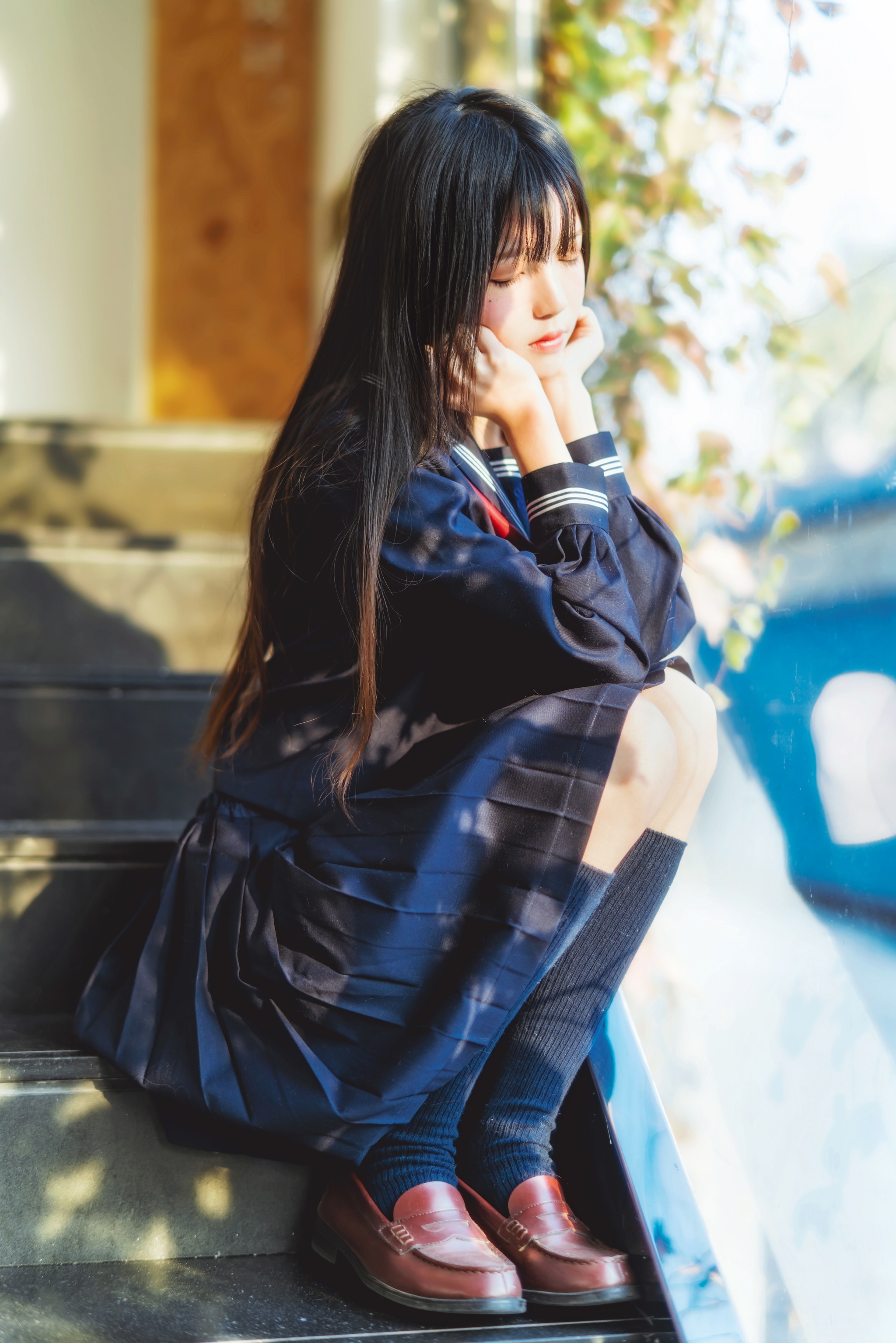 桜桃喵 - NO.043 小小少女 黑色水手服 [50P]-XikXak
